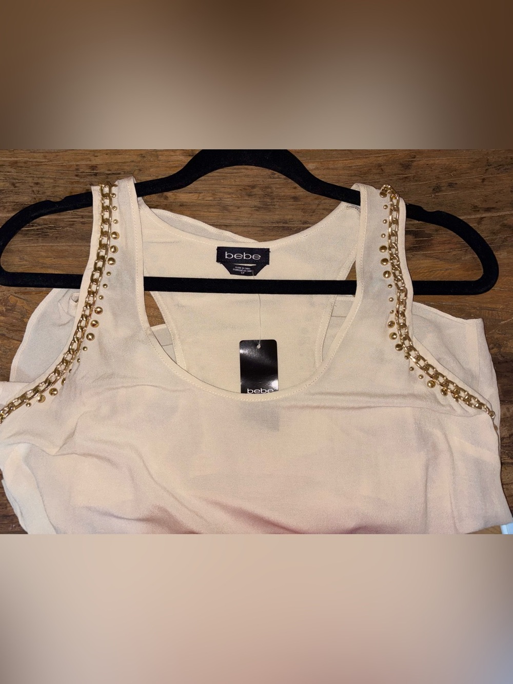 New Bebe Y2K Embellished Tank Top size Small